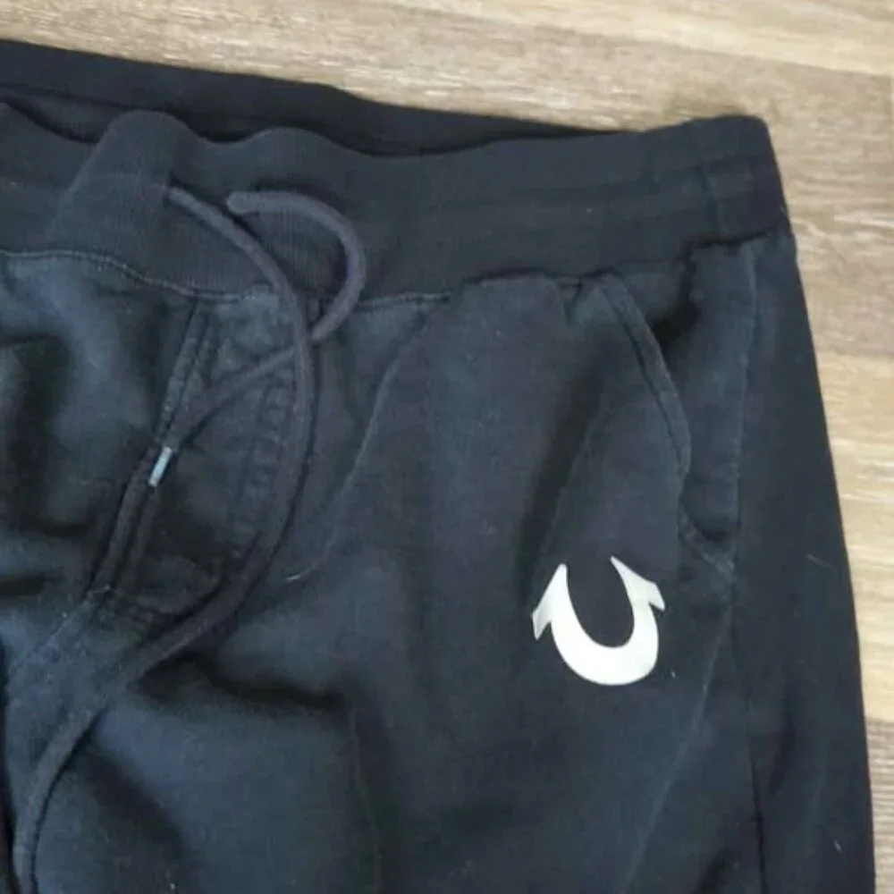 TRUE‎ RELIGION BLACK JOGGER SWEATPANTS PANTS SZ L LARGE